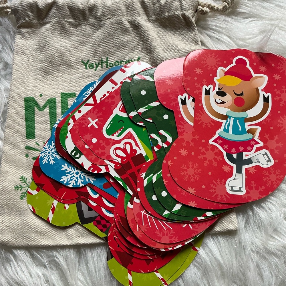 Holiday Yay-Hooray Memory Match game with cute carrying bag